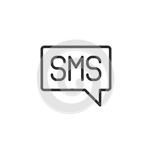 SMS message line icon