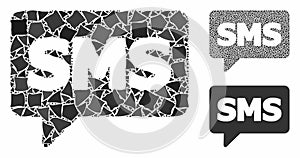 SMS Mosaic Icon of Joggly Pieces