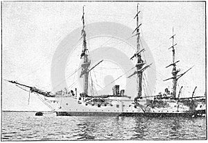 SMS Nixe 1879 - a steam corvette training ship for naval cadets built for the German Kaiserliche Marine Imperial Navy. photo