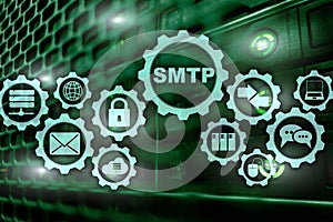 Smtp - server mail transfer protocol. TCP IP protocol sending and receiving e-mail. Simple Mail Transfer Protocol