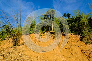 Smuggle soil and rock mountain ground slide photo