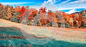 Smugglers\' Notch State Park in autumn, New England