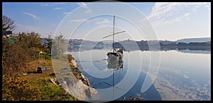 Smugglers sloop trinity on the River Plym, photo