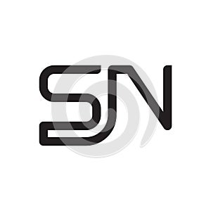 sn initial letter vector logo icon