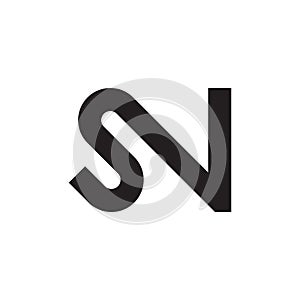 sn initial letter vector logo icon