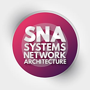 SNA - Systems Network Architecture acronym, technology concept background