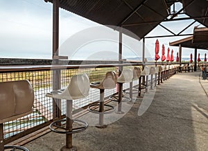 Snack bar overlooking the marina