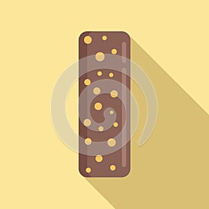 Snack bar product icon flat vector. Granola food