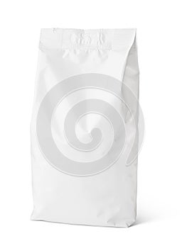 Snack blank paper bag package on white