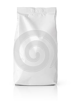 Snack blank paper bag package on white