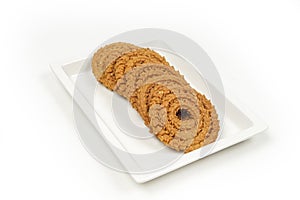 Snack Chakli, a spiral shaped crisp deep fried snack, It is known as Chakali, Murukku,