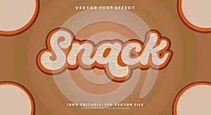 Snack 3D editable text effect Template