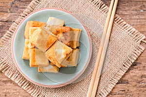 Snack and Dessert, Chinese Traditional Deep Fried Tofu or Fried