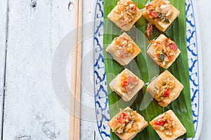 Snack and Dessert, Chinese Traditional Deep Fried Tofu or Fried