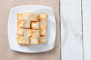 Snack and Dessert, Chinese Traditional Deep Fried Tofu or Fried