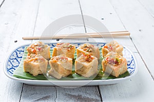 Snack and Dessert, Chinese Traditional Deep Fried Tofu or Fried