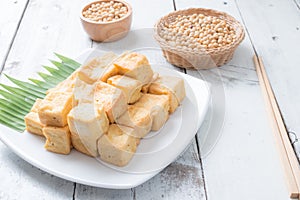 Snack and Dessert, Chinese Traditional Deep Fried Tofu or Fried