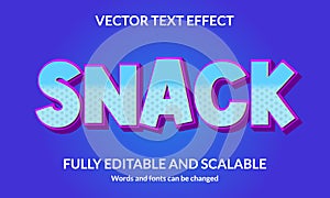 Snack Editable 3D text style effect