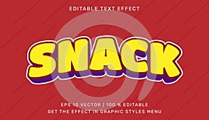 Snack editable text effect template
