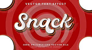 Snack editable text effect template