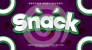 Snack editable text effect template