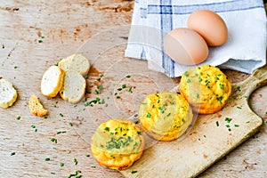 Snack egg muffins cakes