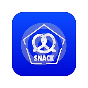 Snack icon blue vector