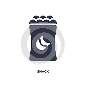 snack icon on white background. Simple element illustration from fast food concept