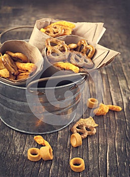 Snack mix. Salty treat for snacking.