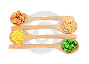 Snack Nuts with white background