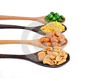 Snack Nuts with white background