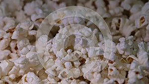 Snack Popcorn top view, slider shot