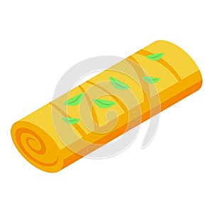 Snack roll icon isometric vector. Spring menu