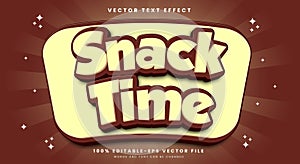 Snack time editable text effect template