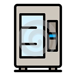 Snack vending machine icon vector flat