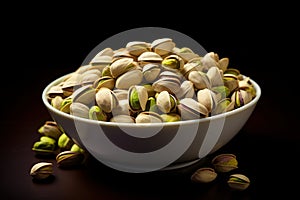 Snackable Bowl pistachios. Generate Ai