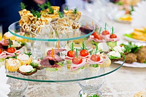 Snacks and delicacies at the Banquet or the reception. A gala reception