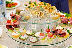 Snacks and delicacies at the Banquet or the reception. A gala reception