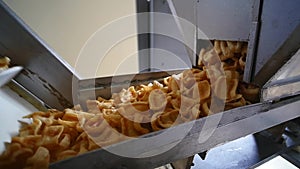 Snacks production line at the factory