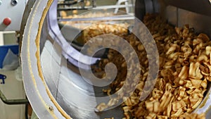 Snacks production line at the factory