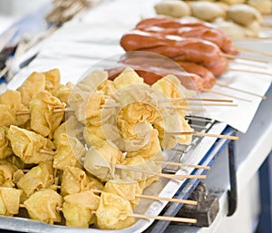 Snacks sold by street vendor in bangkok