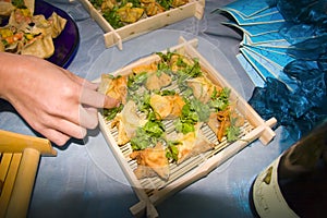 Snacks at a wedding reception