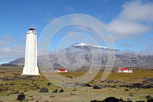 Snaefellsjokull mountain in Iceland.