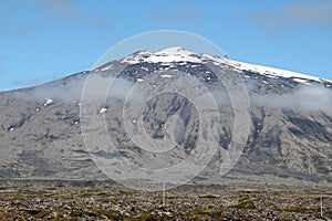 Snaefellsjokull mountain in Iceland.