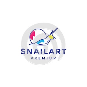 Snail abstract logo design vector