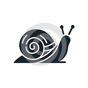 Snail flat icon, slug. Mollusk invertebrates.