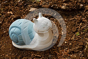 Snail garden gnome, figure