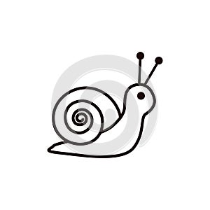 Snail icon design template vector isolated illustration