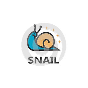 Snail logo vector template icon design