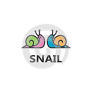 Snail logo vector template icon design